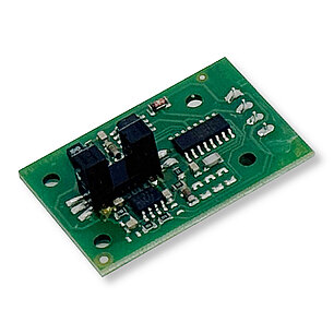 Circuit board with fork light barrier Circuit board with fork light barrier