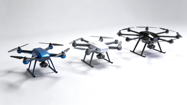 Multirotor-Drohnen (Bild KI-generiert) Multirotor-Drohnen (Bild KI-generiert)