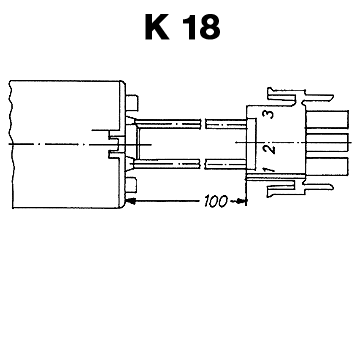 Stirnradgetriebemotor Anschluss K18