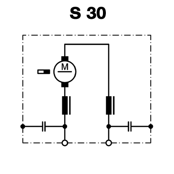 Schneckengetriebemotor Schaltbild S30
